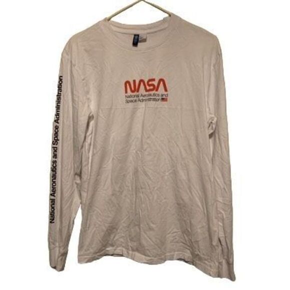 NASA Size Small White Long Sleeved T-Shirt - Picture 1 of 6